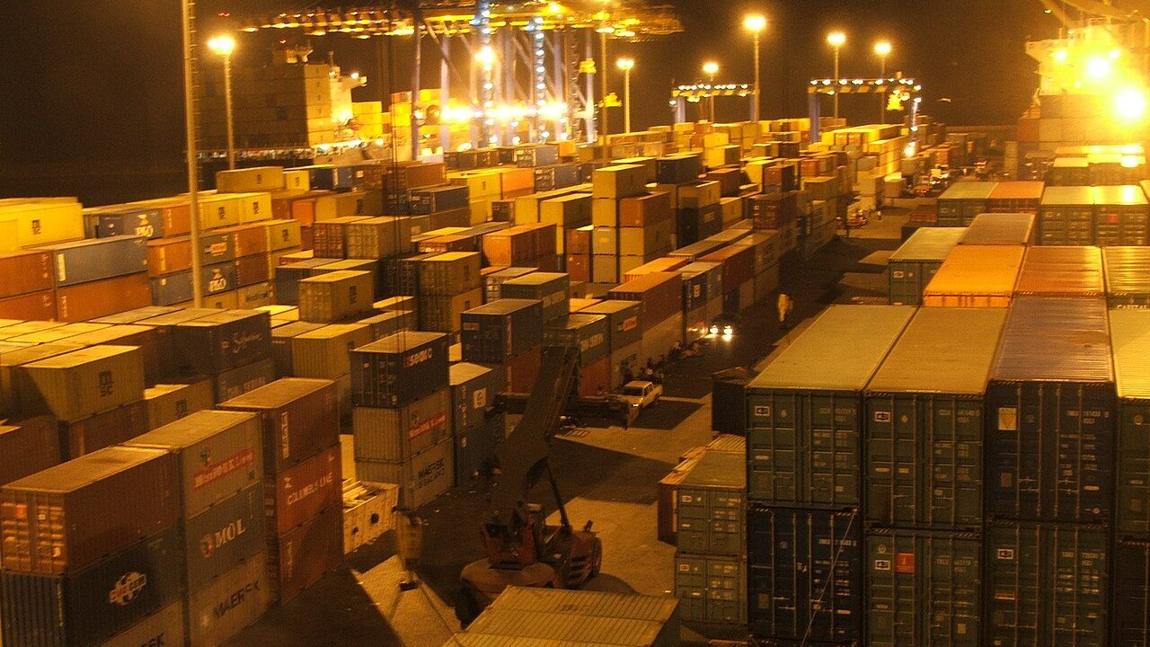 The container terminal at Tema