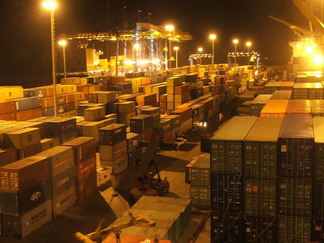 The container terminal at Tema