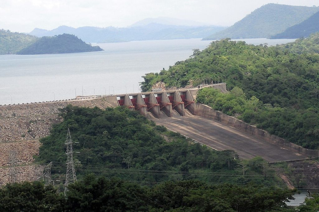 The spillway of the Akosombo Dam