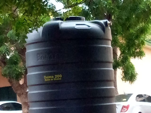A polytank water storage tank